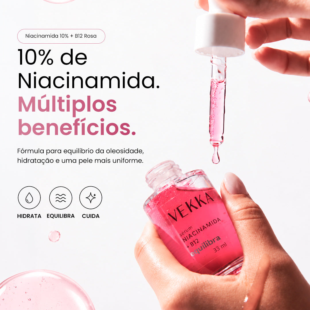 SÉRUM FACIAL NIACINAMIDA 10% + B12 ROSA